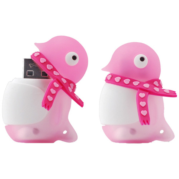 Fruitshop International Penguin Driver 8GB USB 2.0 Typ A Pink USB-Stick