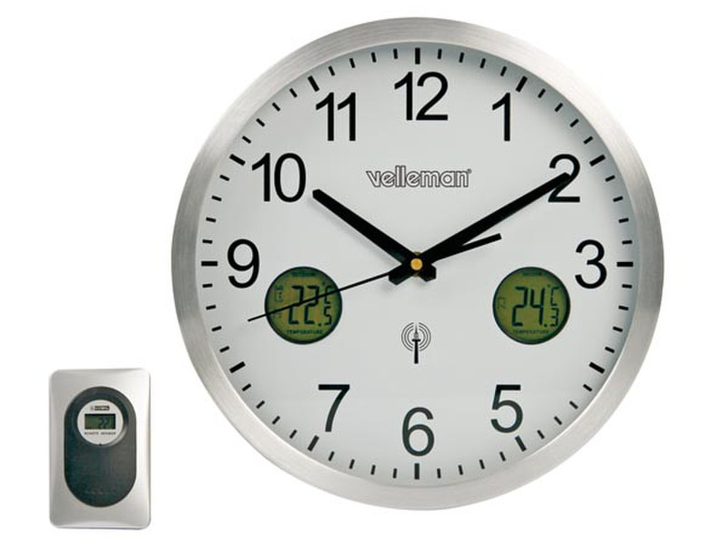 Velleman WC3320 White wall clock