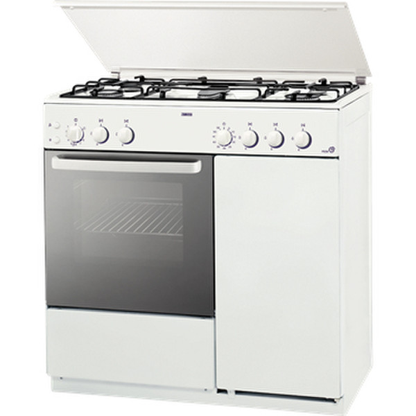 Zanussi ZCG854GWB Freistehend Gas hob Weiß Küchenherd