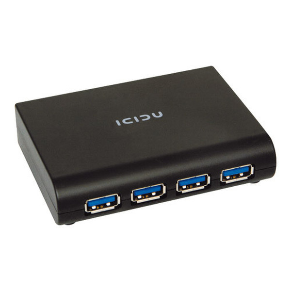 ICIDU 4-Port USB 3.0 Hub 5000Мбит/с Черный
