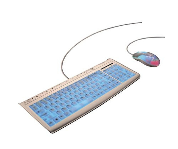 Belkin Desktop/Slim Mouse & Keyboard USB Синий клавиатура