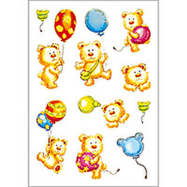 HERMA Decorative label DECOR teddy bears, glittery 2 sheets Dekorativer Aufkleber