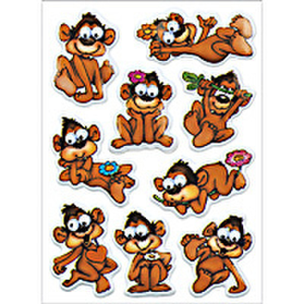 HERMA MAGIC stickers monkeys with moving eyes 1 sheet decorative sticker
