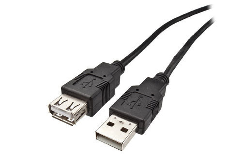 Trust 3m USB 2.0 M/F 3м USB A USB A Черный