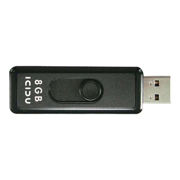 ICIDU Slider Flash Drive 8GB 8ГБ USB 2.0 Type-A Черный USB флеш накопитель
