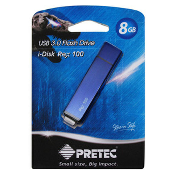 Pretec i-Disk Rex 100 16ГБ USB 2.0 Type-A Синий USB флеш накопитель