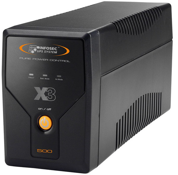Infosec X3, 500 VA 500VA Black uninterruptible power supply (UPS)