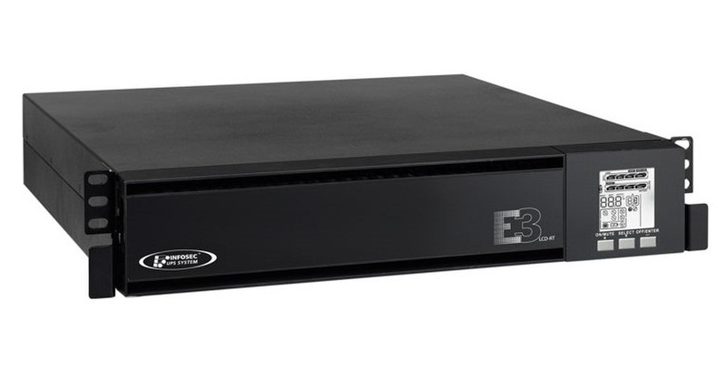 Infosec E3 LCD RT, 1500 VA 1500VA Black uninterruptible power supply (UPS)