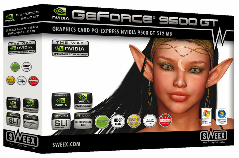 Sweex Graphics Card PCI-Expres NVIDIA 9500 GT 512 MB graphics card