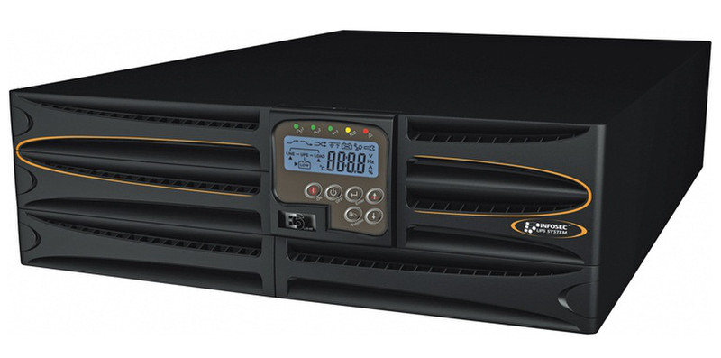 Infosec E6 LCD RT, 1000VA 1000VA Black uninterruptible power supply (UPS)