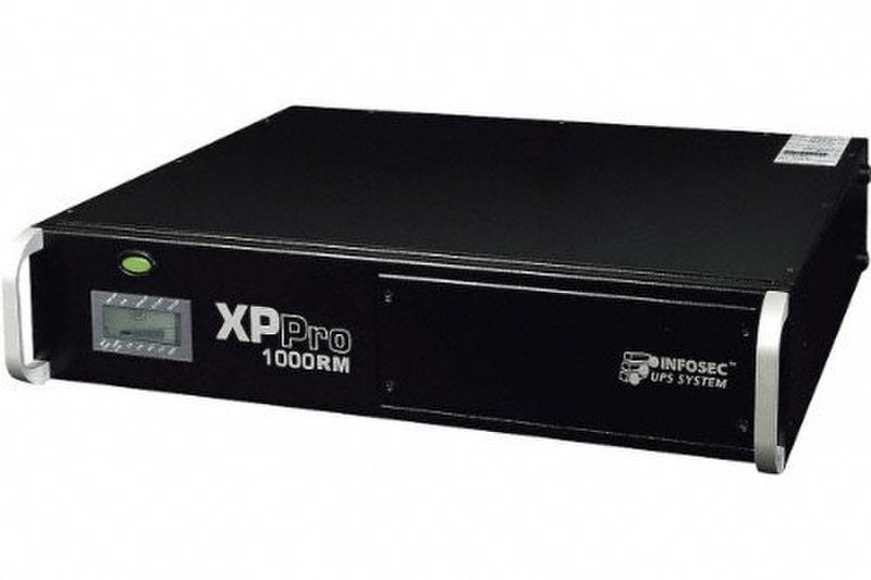 Infosec XP Pro RM, 1000VA 1000VA Black uninterruptible power supply (UPS)