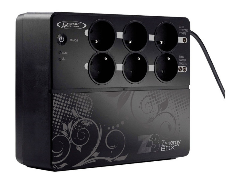Infosec Z3 Zenergy Box, 500 VA 500ВА Черный источник бесперебойного питания