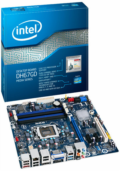 Intel DH67GD Socket H2 (LGA 1155) Микро ATX материнская плата