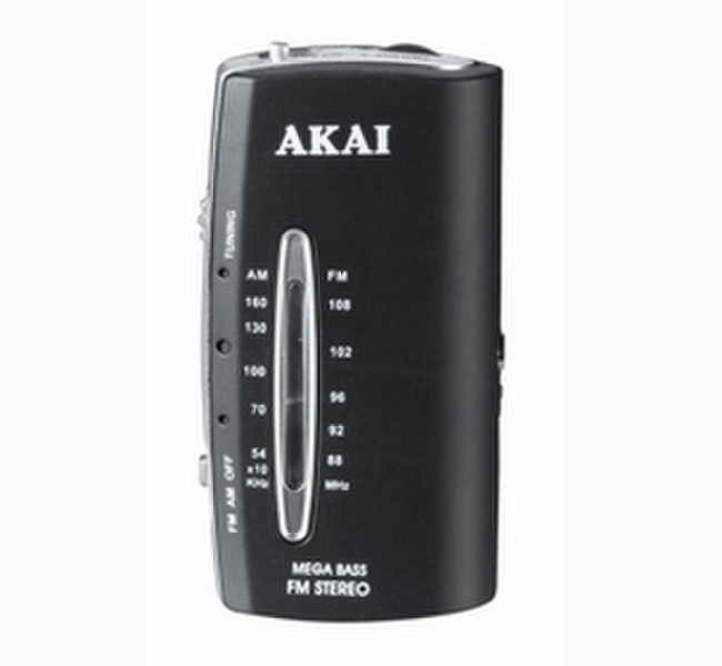Akai APR04 Персональный Аналоговый Черный радиоприемник