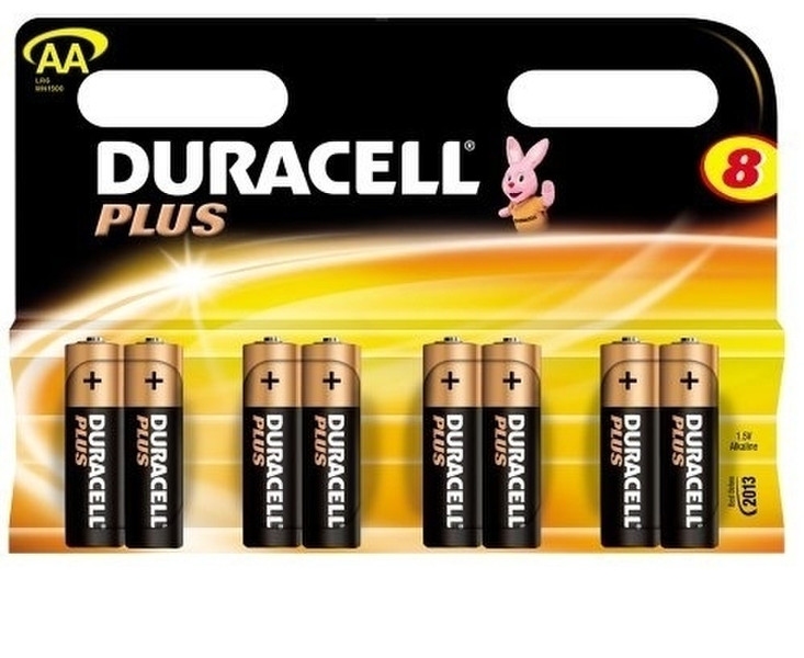 Duracell MN1500 Plus batteries AA (8pcs.) Щелочной 1.5В батарейки