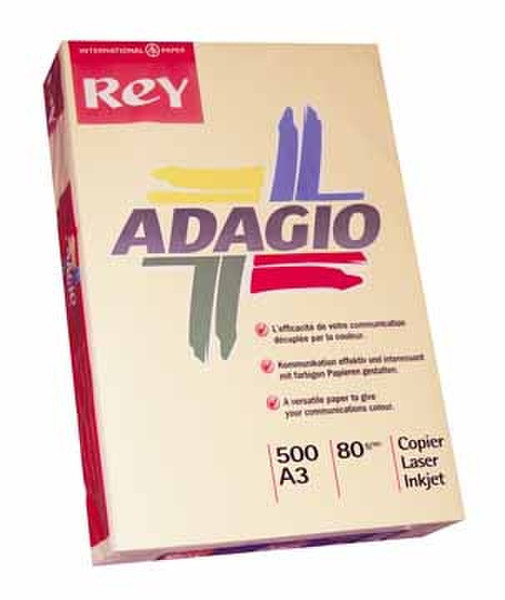 Rey Adagio A3 80 g/m² Yellow 500 sheets Yellow inkjet paper