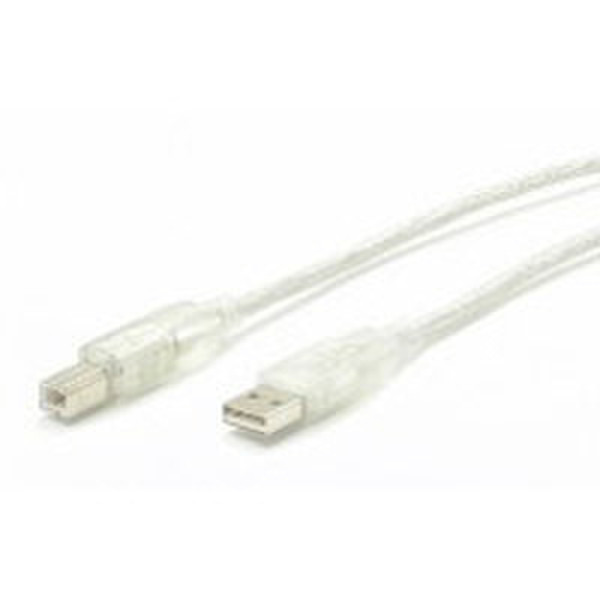 StarTech.com 15 ft. Transparent USB Cable A-B M/M 4.57м Прозрачный кабель USB