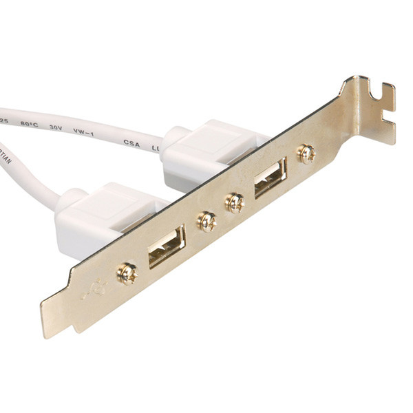 Value USB 2.0 Slot Bracket, 2 Ports кабельный разъем/переходник