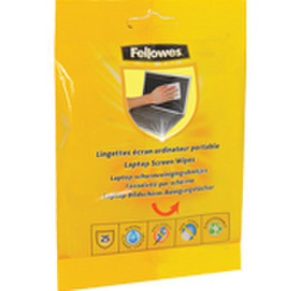 Fellowes 25 Laptop Screen Cleaning Wipes
