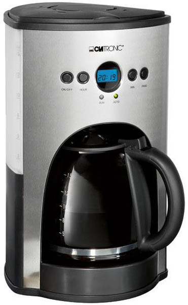 Clatronic KA 3302 Drip coffee maker 1.8L 12cups Stainless steel