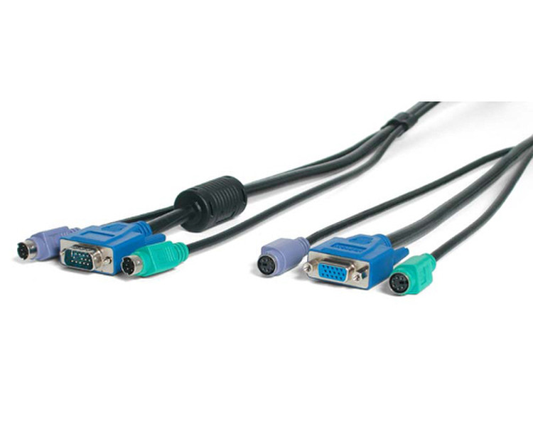 StarTech.com 10 ft Black PC99 3-in-1 Console Extension Cable 3.05m Black KVM cable