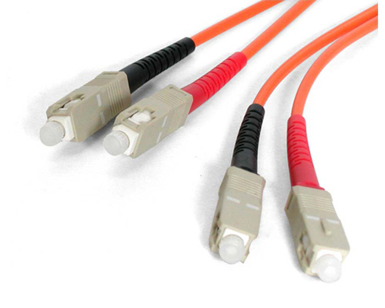 StarTech.com 5m 50/125 Multimode SC-SC Fiber Cable 5м Оранжевый оптиковолоконный кабель