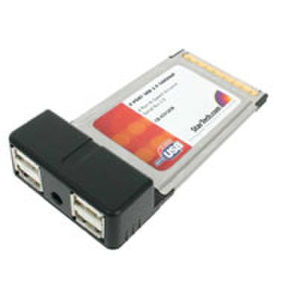 StarTech.com 4 Port USB 2.0 CardBus Adapter интерфейсная карта/адаптер