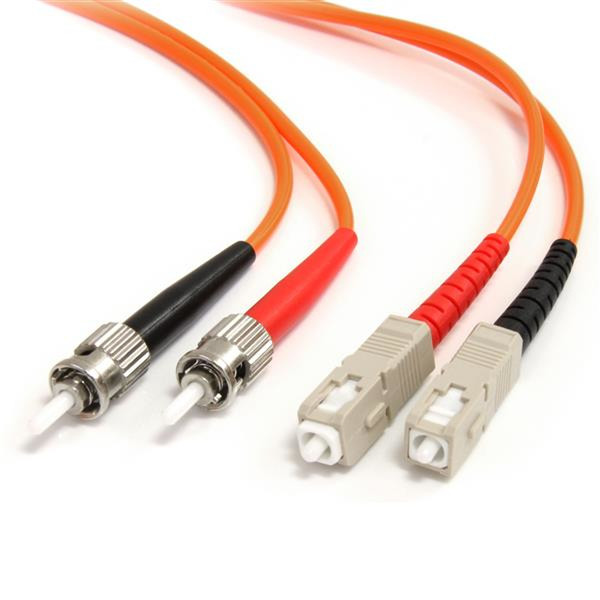 StarTech.com 2m Multimode Duplex Fiber Optic Cable ST-SC 2м Оранжевый оптиковолоконный кабель
