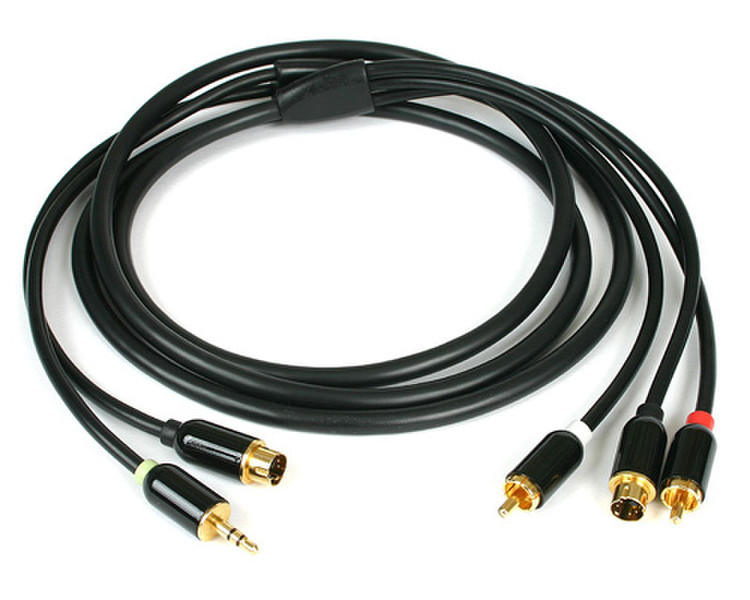 StarTech.com 6 ft. S-Video + 3.5mm Headphone Sound to S-Video + RCA Audio PC to TV A/V Cable 1.83m Schwarz