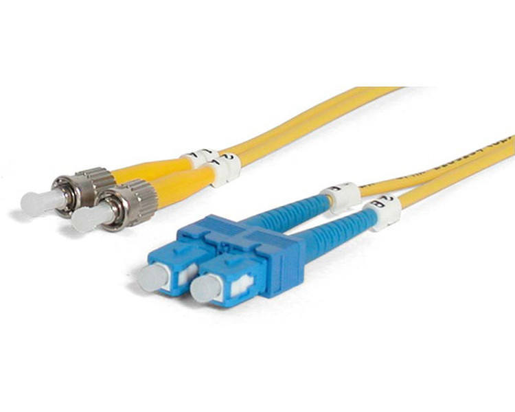 StarTech.com 15m Singlemode Duplex Fiber Cable ST-SC 15м Желтый оптиковолоконный кабель