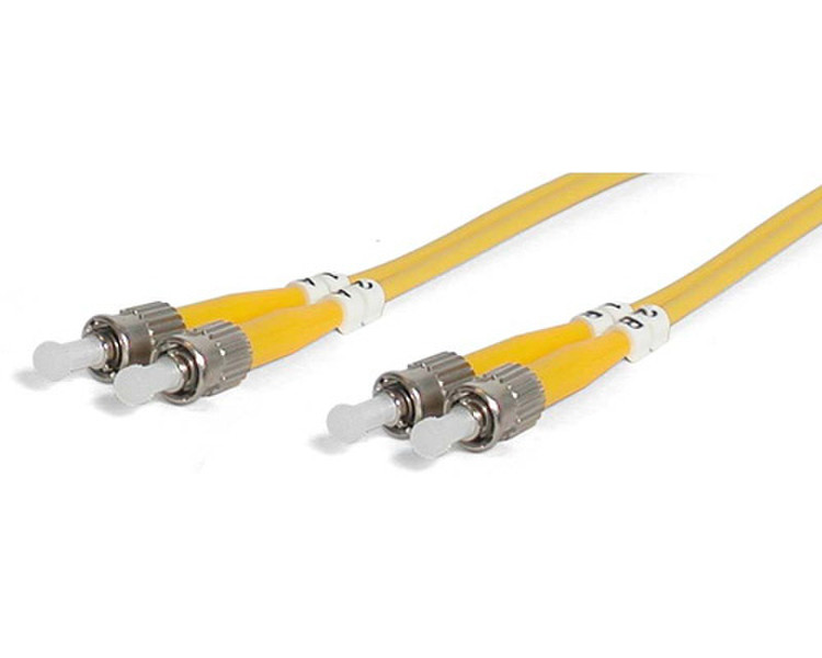 StarTech.com 1m Singlemode Duplex Fiber Cable ST-ST 1м Желтый оптиковолоконный кабель