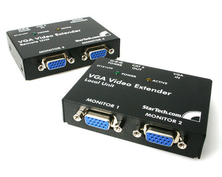 StarTech.com Category 5 UTP VGA/Multisync Video Extender Black cable interface/gender adapter