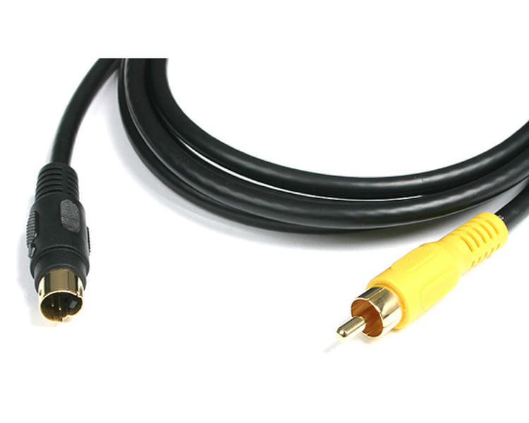 StarTech.com 6ft S-Video to Composite Video Cable 1.83m Black