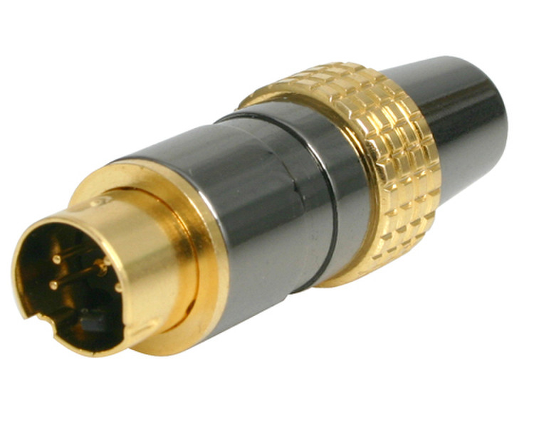 StarTech.com Premium gold plated S-Video male connector Черный кабельный разъем/переходник