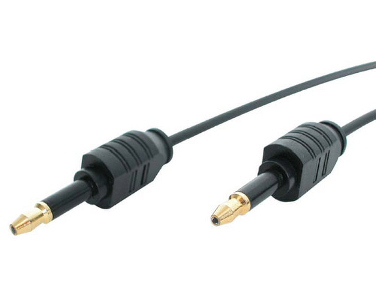 StarTech.com 10 ft Thin Miniplug Digital Audio Cable 3.05m Schwarz Audio-Kabel