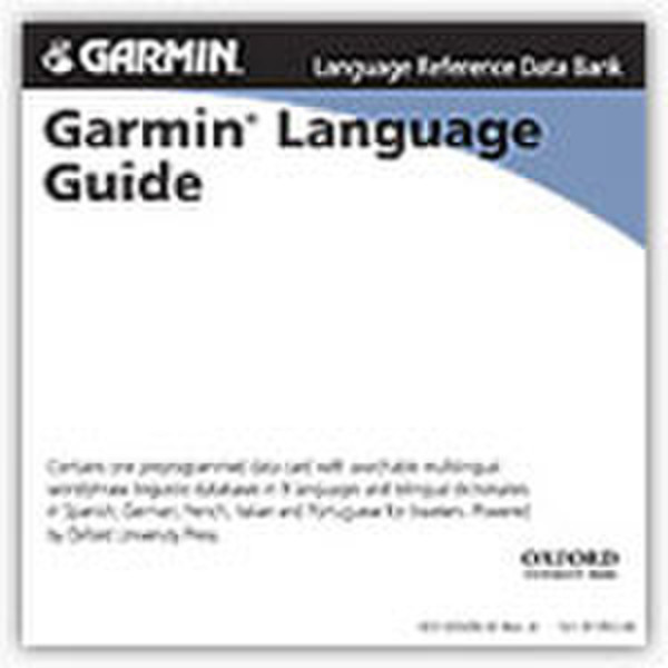 Garmin Language Guide