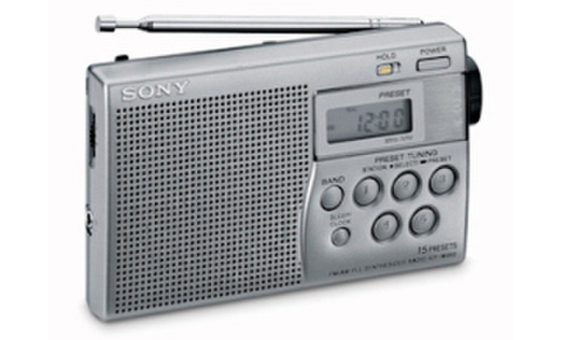 Sony ICF-M260 Портативный Цифровой Cеребряный радиоприемник
