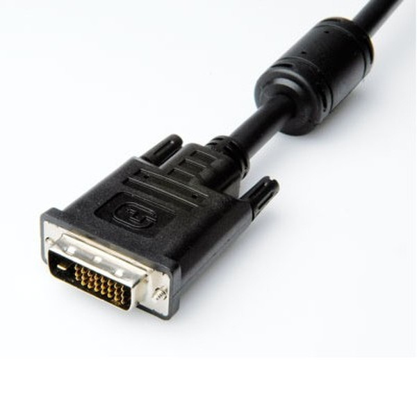 ROLINE DVI Cable, DVI M-M,dual link 20m 20m Black DVI cable