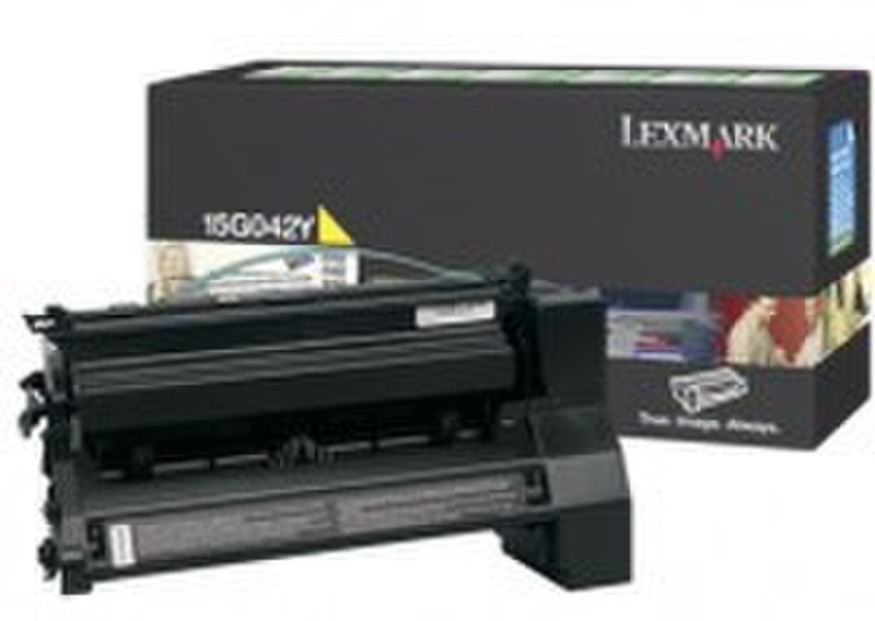Lexmark 15G042Y 15000pages Yellow laser toner & cartridge