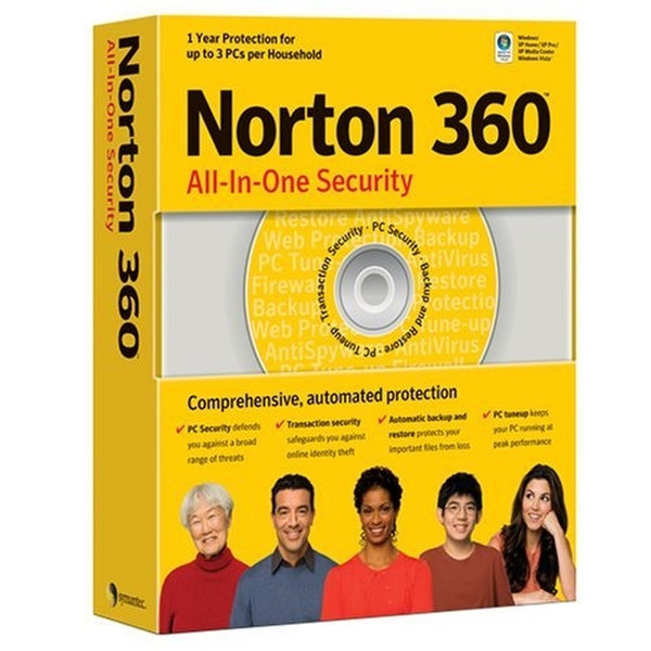 Symantec Upgrade Norton 360 (EN) WinXP/Vista 1Benutzer Englisch