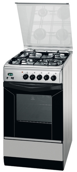 Indesit K3T35S(X)/O Отдельностоящий Gas hob B Нержавеющая сталь кухонная плита