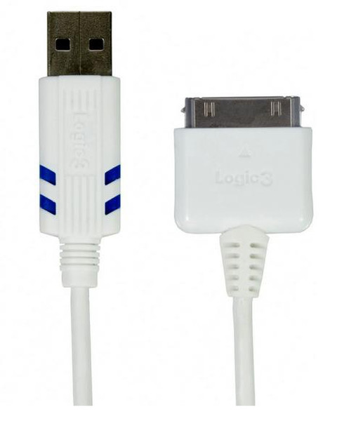 Logic3 MPP135 USB 30-pin White mobile phone cable