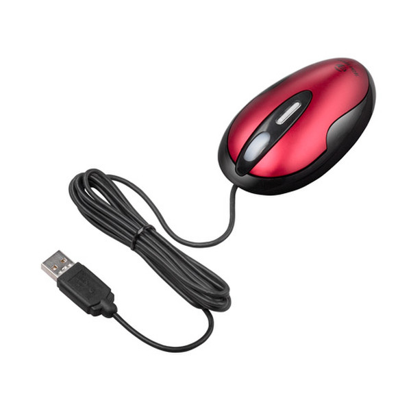 Targus USB 3-Button Laser Notebook Mouse, Red/Black USB Лазерный 2000dpi компьютерная мышь