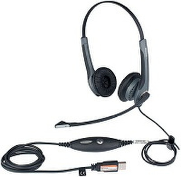 Jabra GN2000 USB Cipc NC Duo USB Binaural Kopfband Schwarz Headset