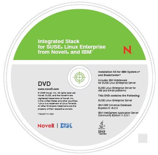 Novell Integrated Stack for SUSE Linux Enterprise from /IBM 1-Year Subscription