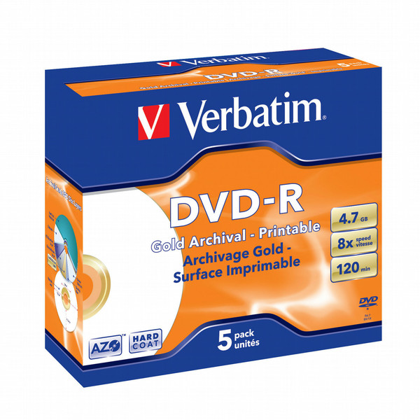 Verbatim DVD-R Archival Grade 4.7GB DVD-R 5pc(s)