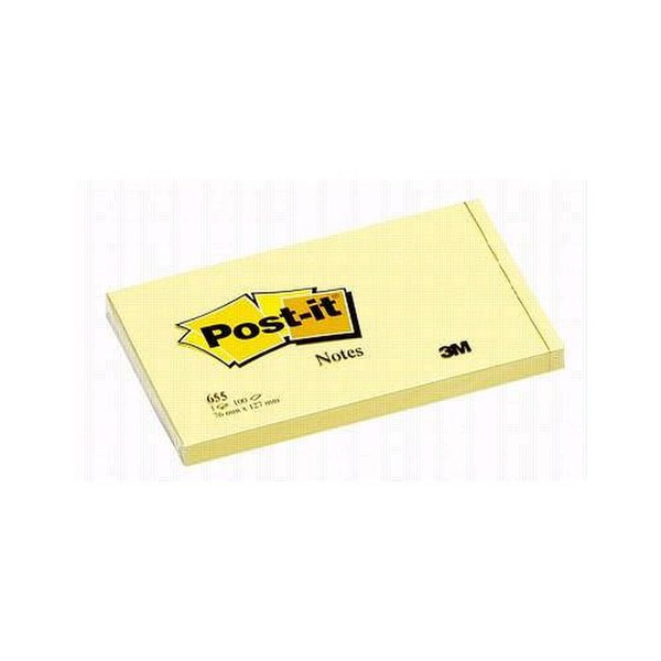 Post-It Notes Yellow, 76x127mm Yellow 100pc(s) self-adhesive label