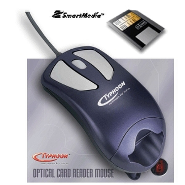 Typhoon Stream Card Reader SM USB Optical 400DPI Blue mice