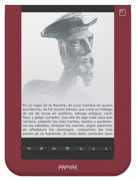 Grammata Papyre 6.2 6" Touchscreen 2GB Black,Red e-book reader