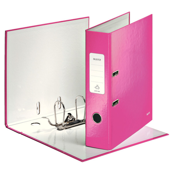 Leitz 180° WOW Cardboard Pink ring binder